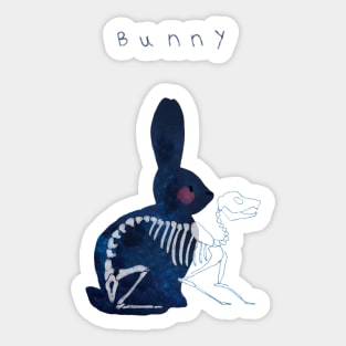 Skeleton Bunny Sticker